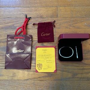 Cartier Burgundy and Silver Bracelet Set